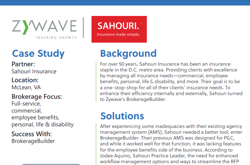 Sahouri Insurance Case Study Zywave